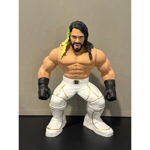 WWE Seth Rollins Tough Talkers 12 Inch Action Figure White Gold Gear Talking Toy